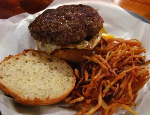 Burger from Bull City Burger & Brewery in Durham- NC Triangle Dining