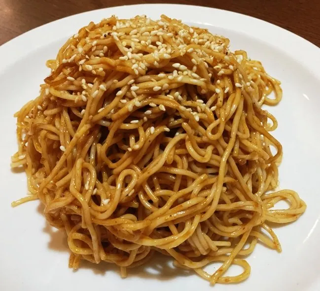 Spicy peanut butter noodles at Super Wok in Cary, nctriangledining.com