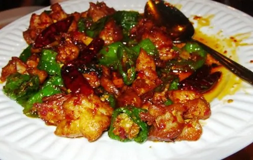 Tri-pepper chicken at Super Wok in Cary, NC Triangle Dining