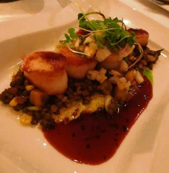 Scallops with pineapple salsa at the Tavern at Second Empire, Raleigh- NC Triangle Dining
