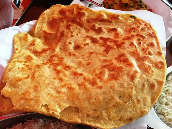 Butter paratha at Himalayan Range in Cary- NC Triangle Dining