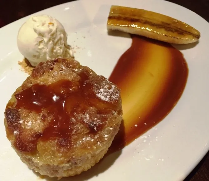 Banana bread pudding at ORO in Raleigh- NC Triangle Dining
