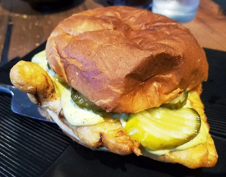 Chicken sandwich at M Kokko in Durham- NC Triangle Dining