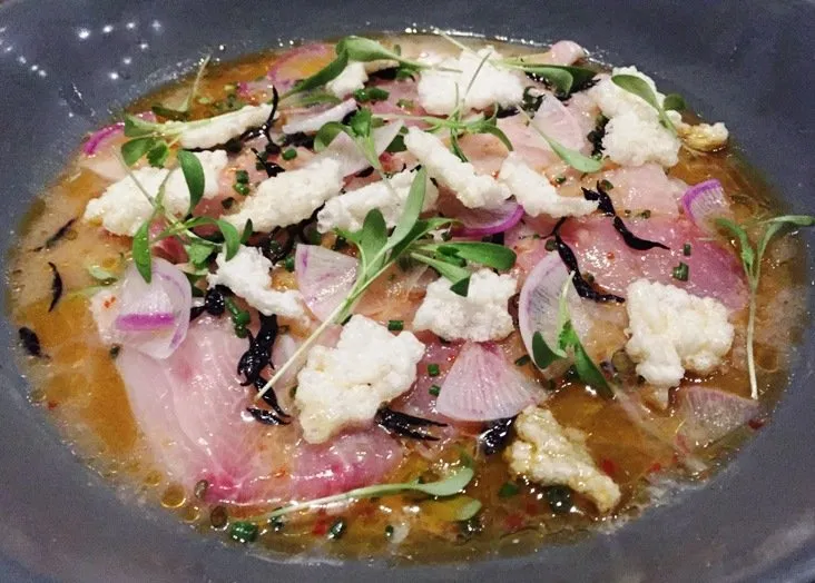 Yellowtail crudo at Crawford and Son in Raleigh - NC Triangle Dining