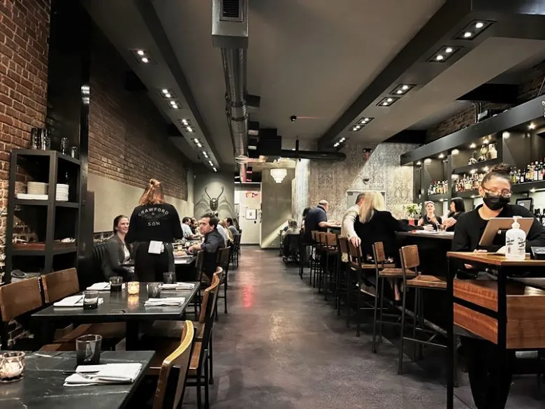 Dining room at Crawford and Son in Raleigh