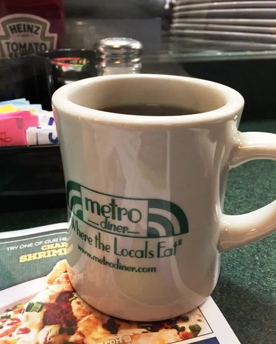 Coffee mug at Metro Diner in Raleigh - NC Triangle Dining
