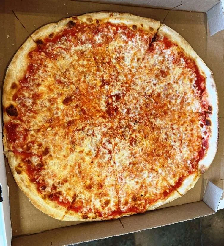 Large cheese pizza at Randy's Pizza in RTP - nctriangledining.com