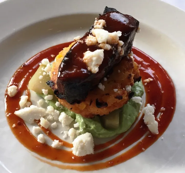 Pork belly app at Bloomsbury Bistro in Raleigh - NC Triangle Dining