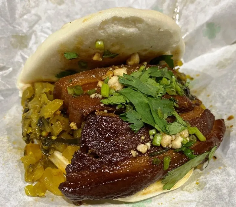 Braised pork belly bao from Love Bao at H Mart in Cary - nctriangledining.com