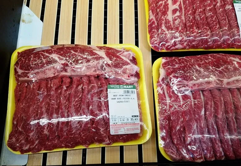 Sliced short rib at H Mart in Cary - nctriangledining.com