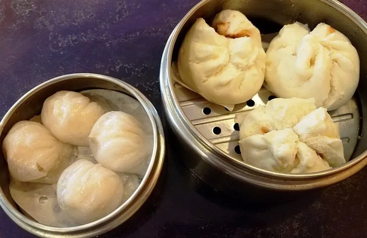Har-gow and steamed roast pork buns at Dim Sum House in Morrisville - NC Triangle Dining