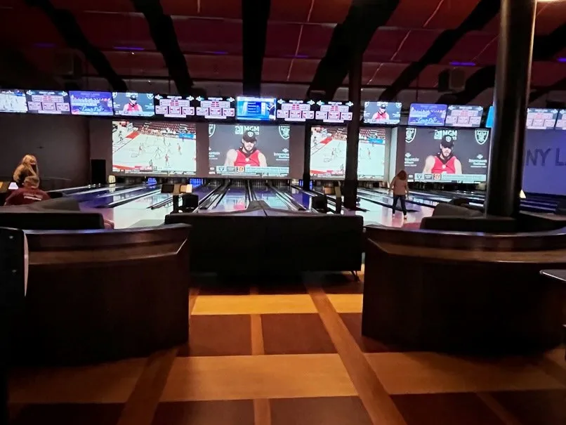 Bowling alley at Paragon Theaters Parkside in Cary - nctriangledining.com
