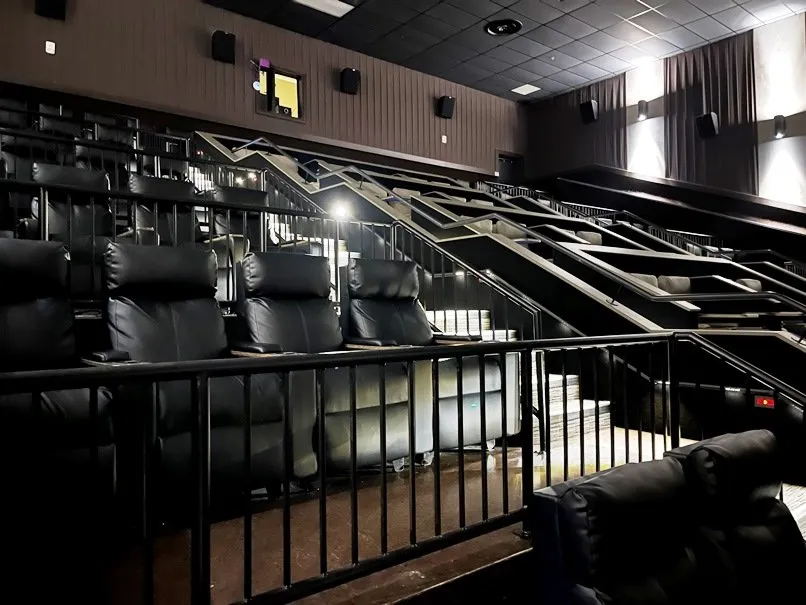 Stadium seating at Paragon Theaters Parkside in Cary - nctriangledining.com