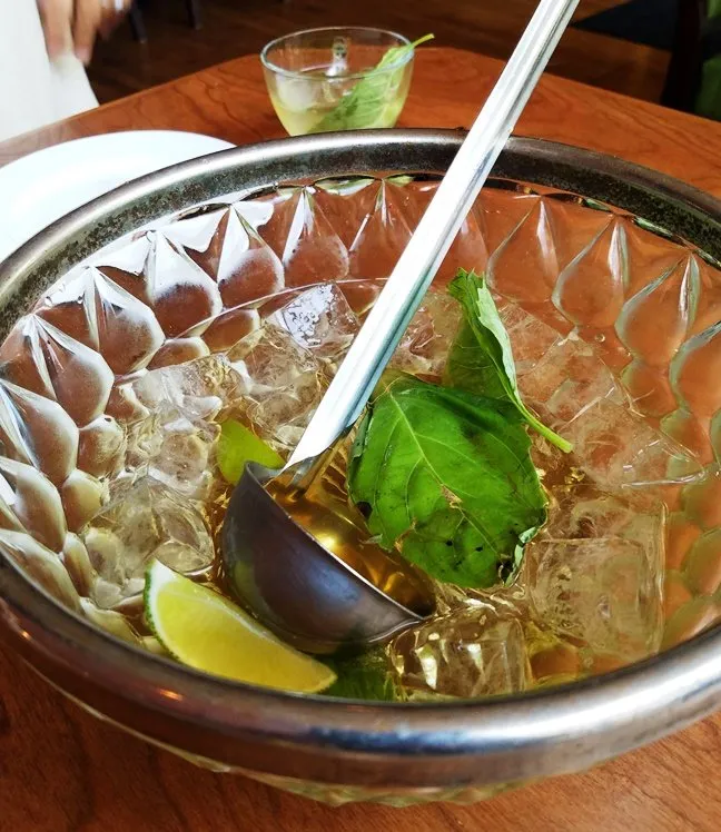 Pineapple mezcal punch at Alley Twenty Six in Durham - nctriangledining.com