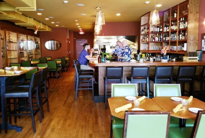 Dining room bar at Alley Twenty Six in Durham - nctriangledining.com