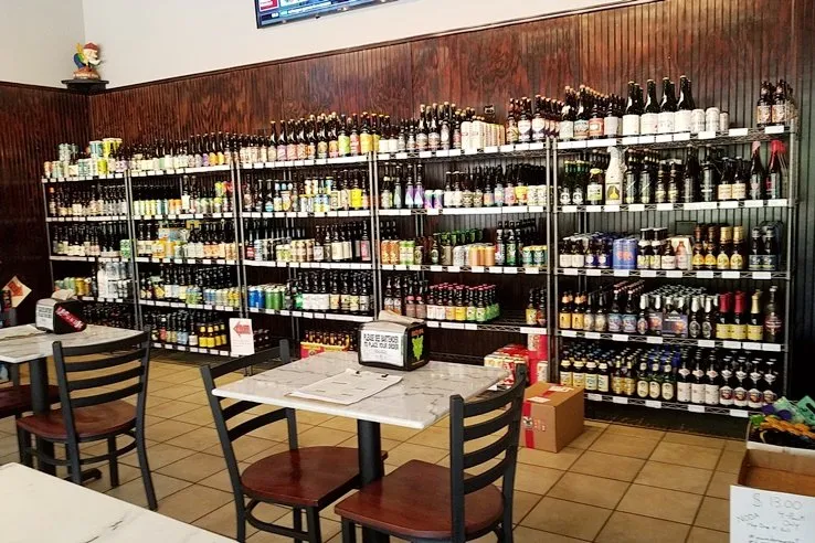 Bottle selection at Bottledog Bites & Brews in Cary - NC Triangle Dining