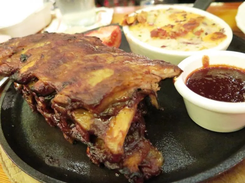 Pork barbeque ribs at the Angus Barn in Raleigh - nctriangledining.com
