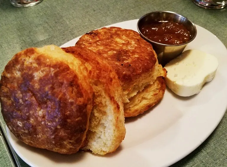 Angel biscuits with jam at Poole's Diner in Raleigh - nctriangledining.com