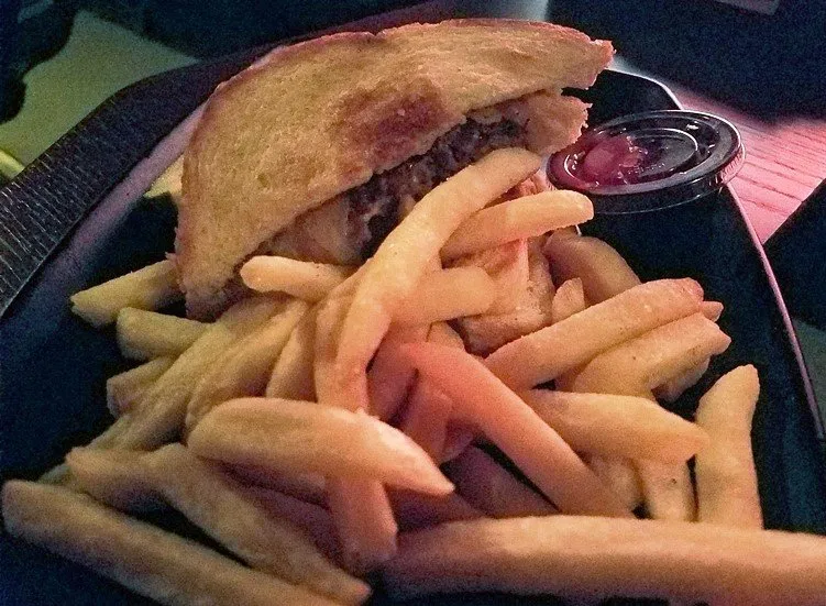 Patty melt with fries at Alamo Drafthouse in Raleigh - nctriangledining.com