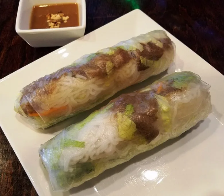 Summer rolls with grilled beef at Anise Pho, Raleigh - nctriangledining.com