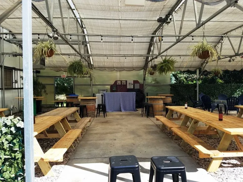 Covered patio at Eastcut Sandwich Bar in Durham - nctriangledining.com