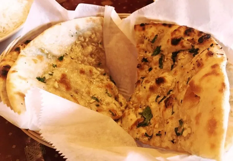 Garlic naan at Everest Nepali Kitchen in Cary - nctriangledining.com