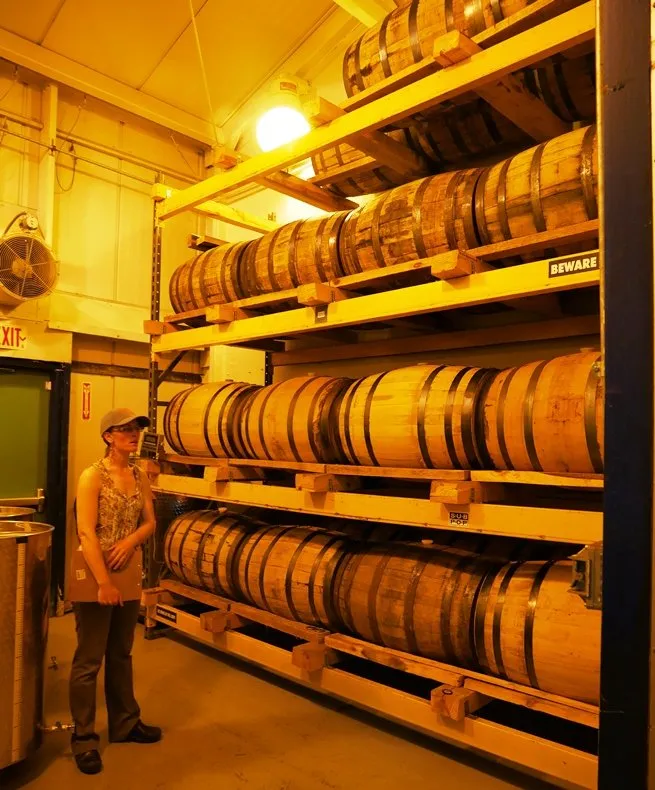 Barrel aging at Fair Game Beverage in Pittsboro - nctriangledining.com