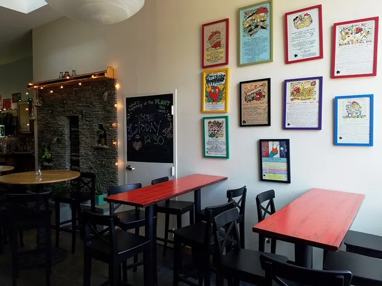 Tasting area at Fair Game Beverage in Pittsboro - nctriangledining.com