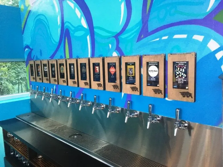 Beer wall at KoKyu Southpoint in Durham - nctriangledining.com
