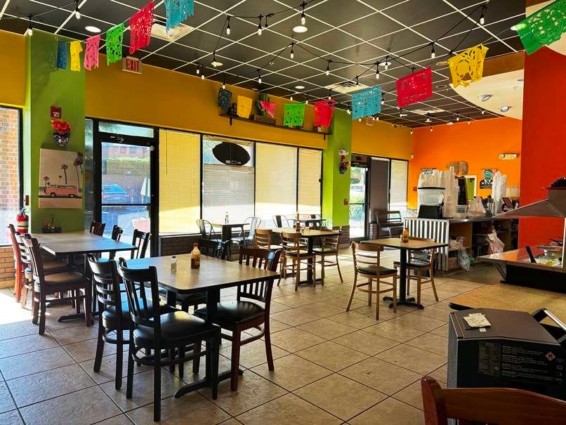 Interior of Los Cuates in Raleigh - nctriangledining.com