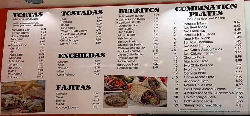 Menu and prices July 2024 at Los Cuates in Raleigh - nctriangledining.com