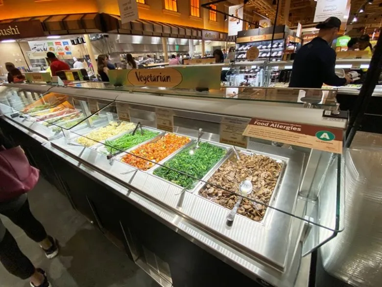 Prepared foods bar at Wegmans in Raleigh - nctriangledining.com