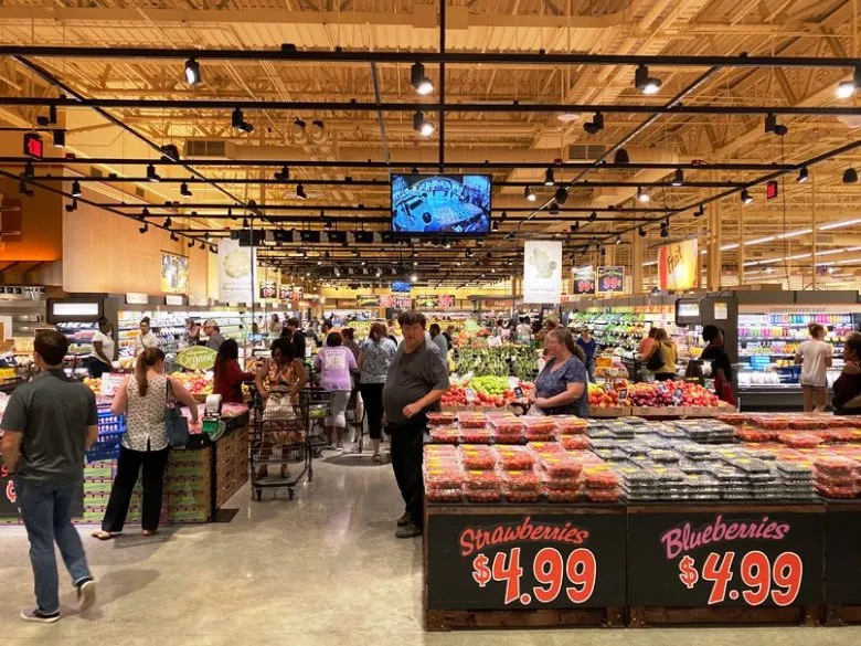 Produce area at Wegmans in Raleigh - nctriangledining.com