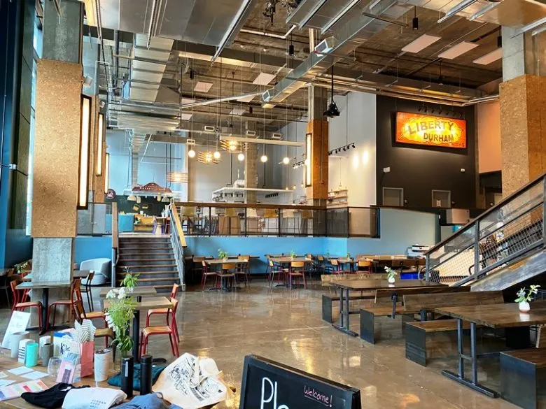 Entry area at Durham Food Hall in Durham, NC - nctriangledining.com