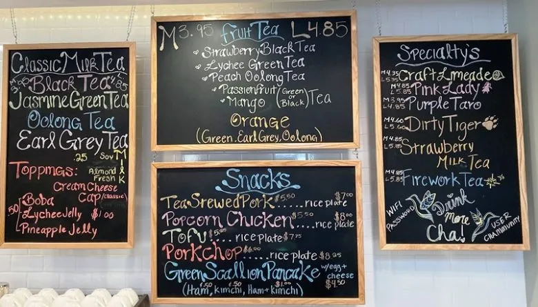 Menu at Cha House in Raleigh - nctriangledining.com