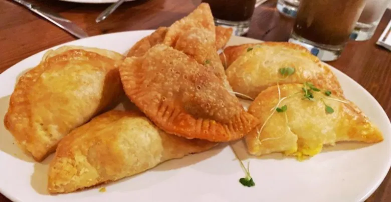 Plate of empanadas at the Chef and the Farmer in Kinston, NC - nctriangledining.com