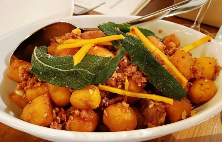 Sweet potato gnocchi at the Chef and the Farmer in Kinston, NC - nctriangledining.com