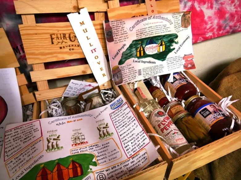 Gift boxes at Fair Game Beverage in Pittsboro - nctriangledining.com
