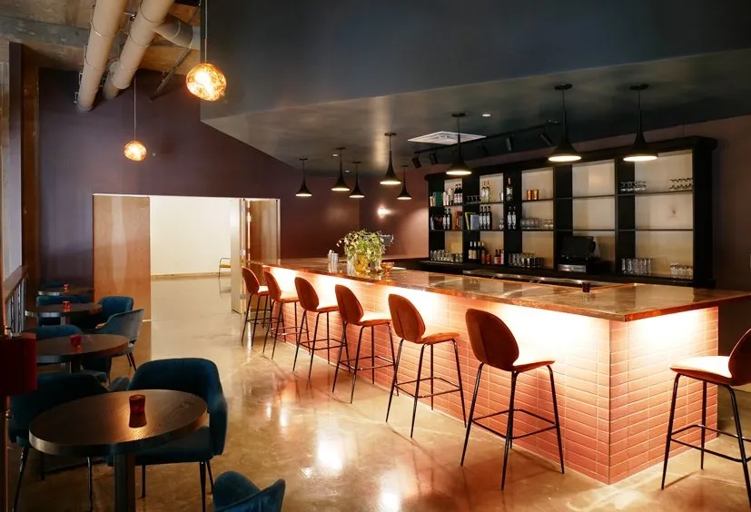 2nd floor private events bar at Durham Food Hall -nctriangledining.com