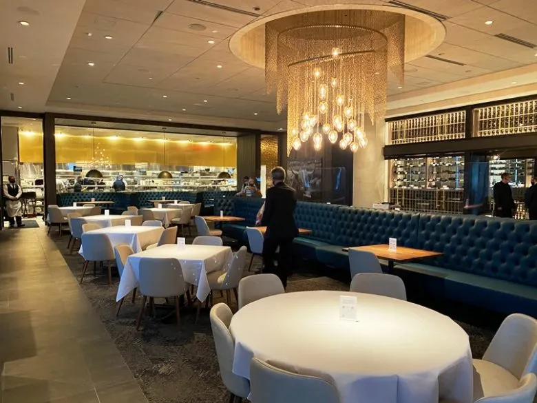 Main dining room at Perry's Steakhouse & Grille in Raleigh - nctriangledining.com