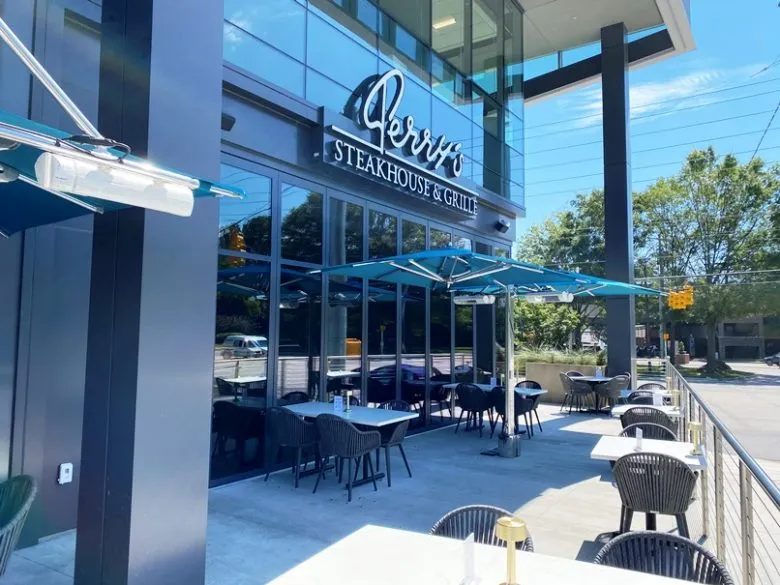 Patio at Perry's Steakhouse & Grille in Raleigh - nctriangledining.com