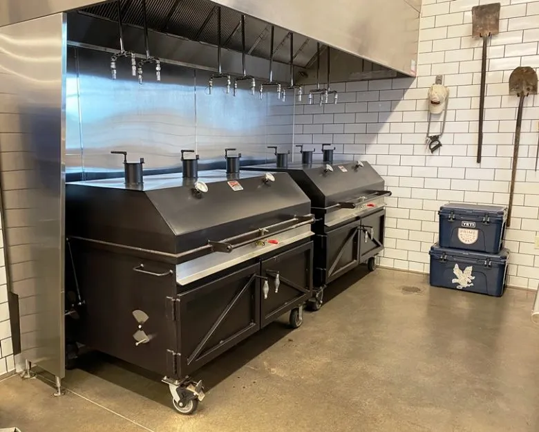 Commercial smokers at Prime Barbecue in Knightdale - nctriangledining.com