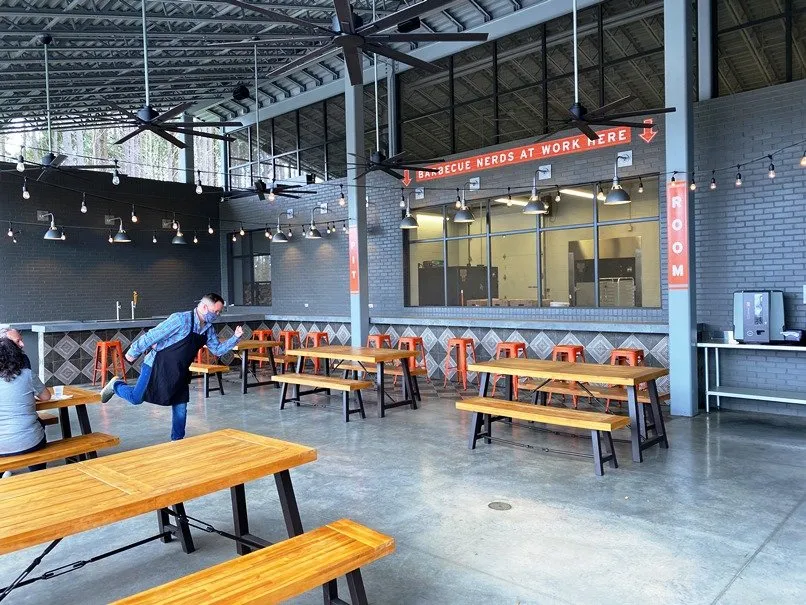 Covered patio at Prime Barbecue in Knightdale - nctriangledining.com