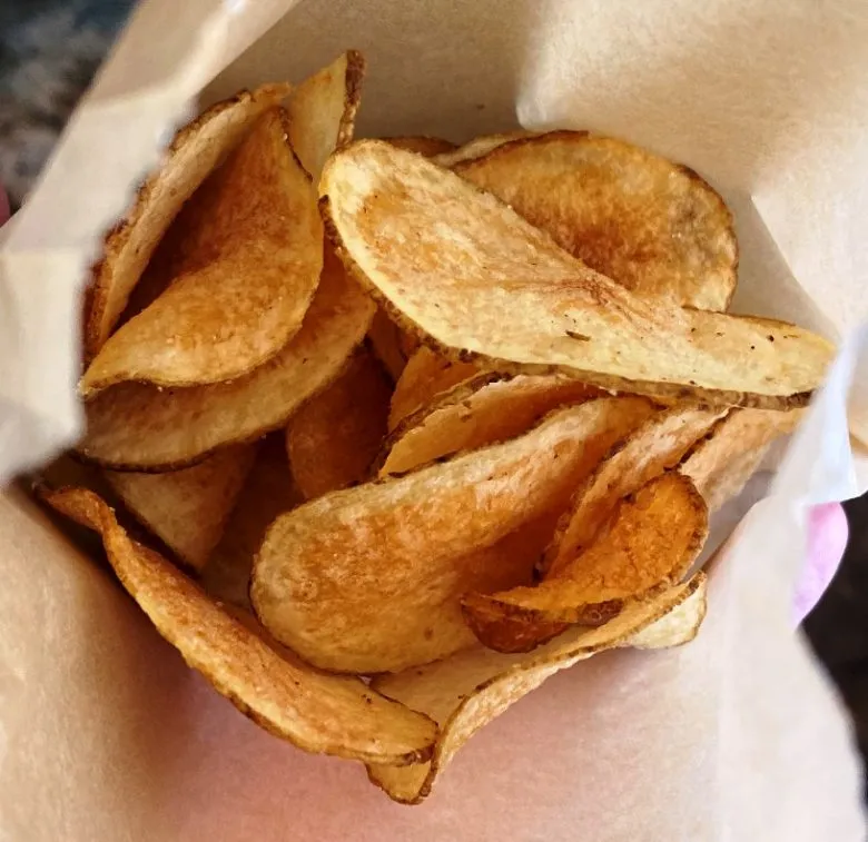 Garlic-onion chips at Ideal's Sandwiches and Groceries, Durham - nctriangledining.com