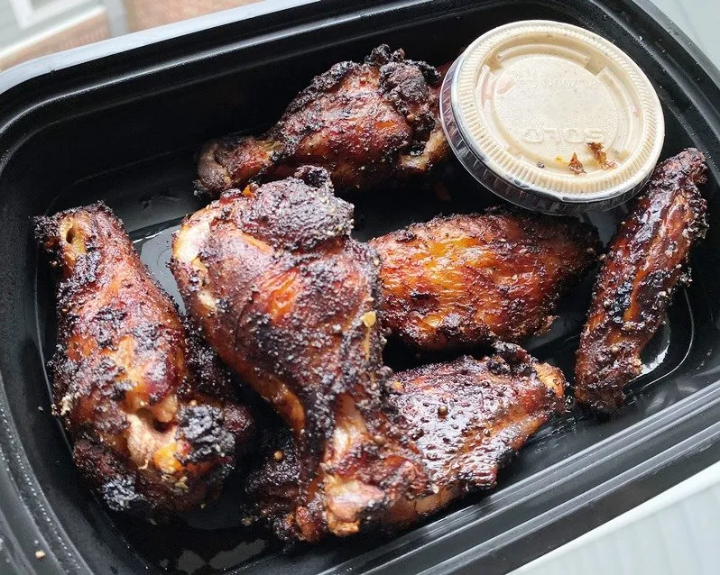 Smoked wings at Lawrence Barbecue at Boxyard RTP - nctriangledining.com