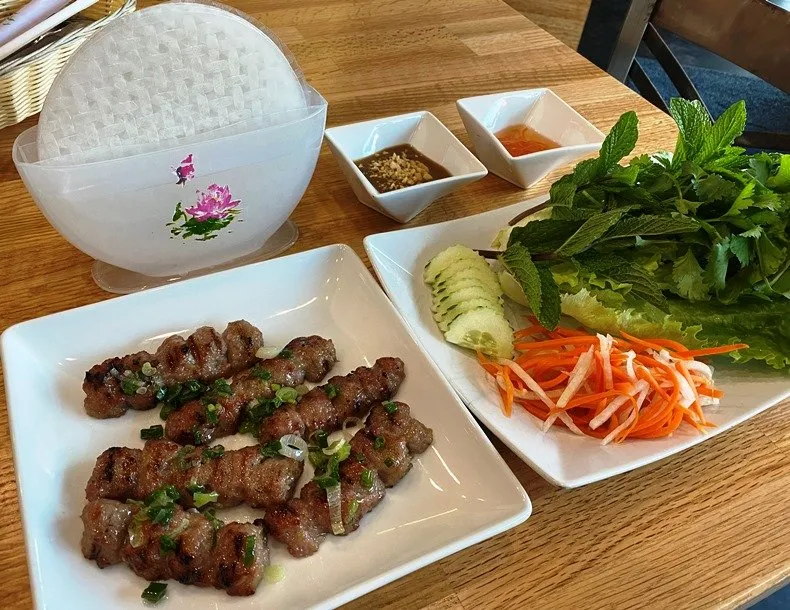 Nem nuong platter at No. 1 Pho in Cary - nctriangledining.com