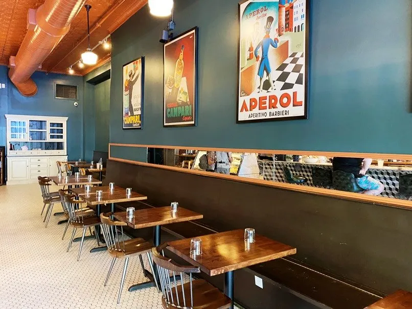 Seating at Alimentari at Mothers and Sons in Durham - nctriangledining.com