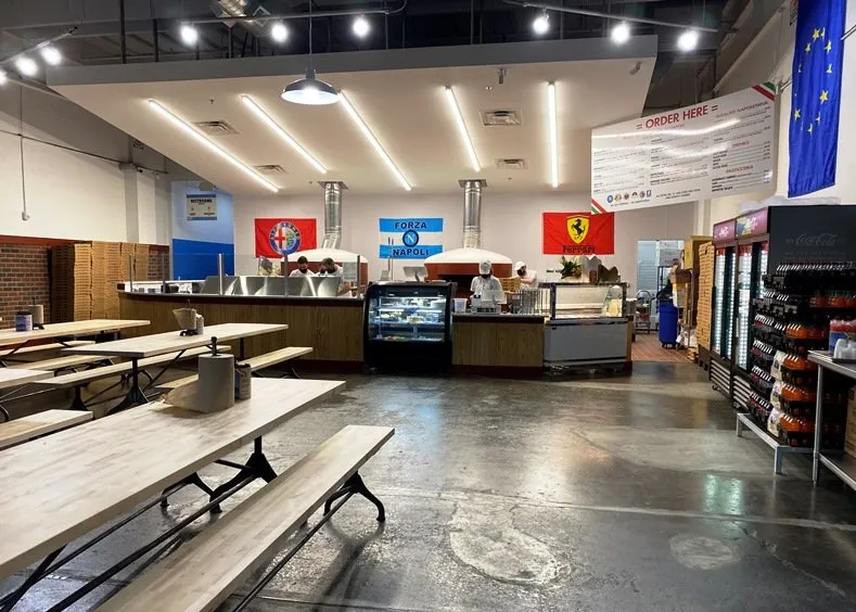 Interior of Cugino Forno in Durham - nctriangledining.com