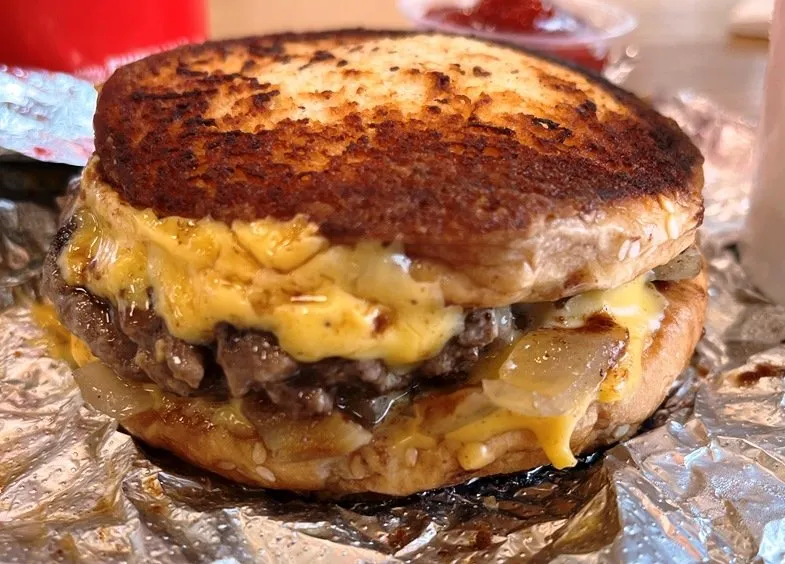 Patty melt at Five Guys at North Hills in Raleigh - nctriangledining.com