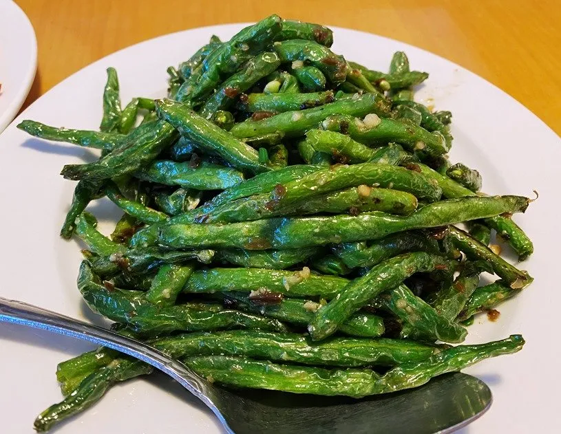 Dry sauteed green beans at Taipei 101 in Cary - nctriangledining.com